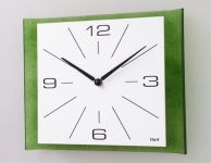 Čtvercové hodiny zelená ihned skladem | H&H 1113 zelené IHNED