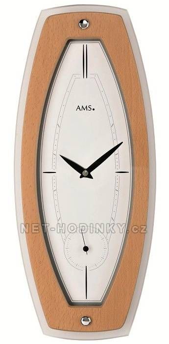Moderní rádiem řízené nástěnné hodiny AMS 9357 151297