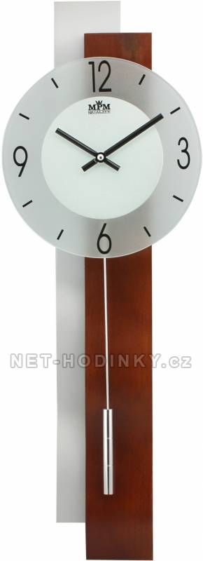 Pěkné dřevěné kyvadlové nástěnné hodiny E05.2713.54, E05.2713.53 z kvalitních materiálů 150883 MPM Quality Hodiny