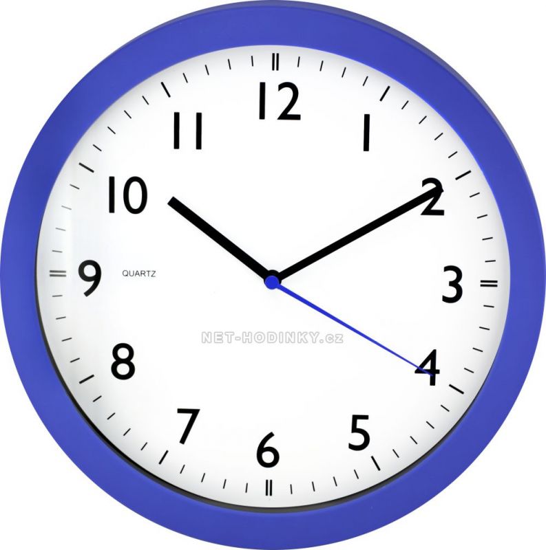 Nástěnné hodiny plastové kulaté HC2011.1 152101 E01.2476.30 modrá