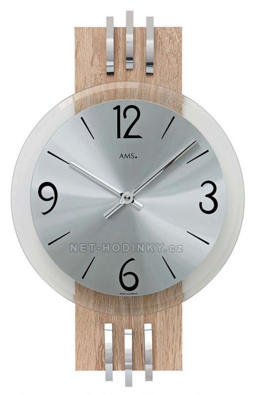 Dřevěné nástěnné hodiny AMS 9228 154824 Hodiny