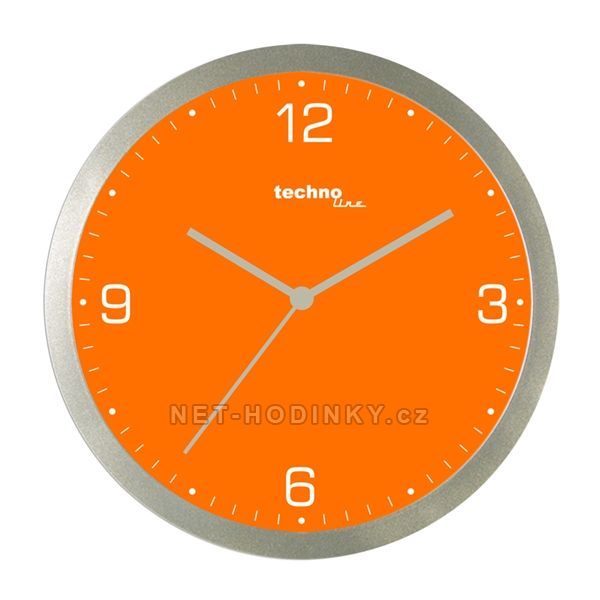 Nástěnné hodiny techno Line oranžová, modrá, fialová 154880 Hodiny