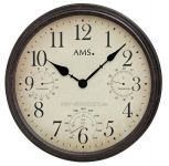 Retro nástěnné hodiny AMS 9463 velké kulaté hodiny kovové 154828