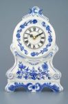 Stolní hodiny porcelánové cibulový dekor 154586 Porcelán Dubí Hodiny