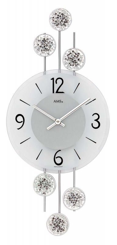 Luxusní nástěnné hodiny AMS 9440 minerální sklo 156142 Hodiny