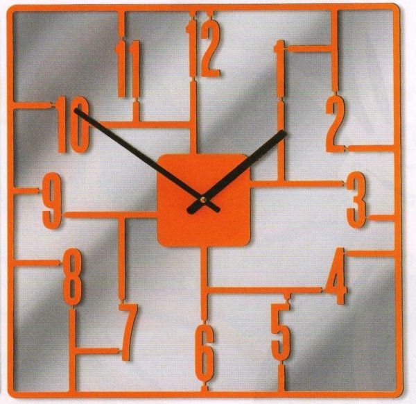 Designové hodiny D&D 270 Meridiana 41cm Meridiana barvy kov oranžový lak 160739