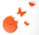 Designové hodiny Diamantini a Domeniconi Butterfly orange 40cm 160810
