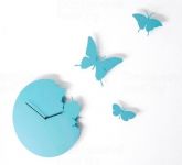 Designové hodiny Diamantini a Domeniconi Butterfly sky blue 40cm 160805