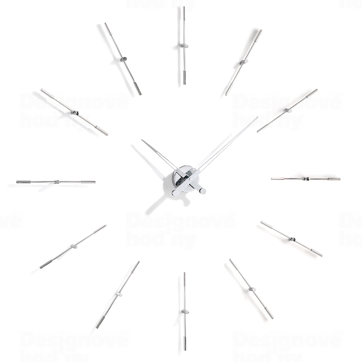 Designové nástěnné hodiny Nomon Merlin Inox 110cm 160943