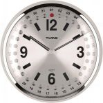Nástěnné hodiny Twins 14 silver 32cm 160901 Hodiny