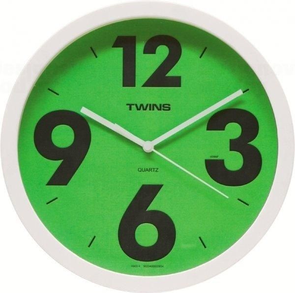 Nástěnné hodiny Twins 903 green 26cm 160886 Hodiny