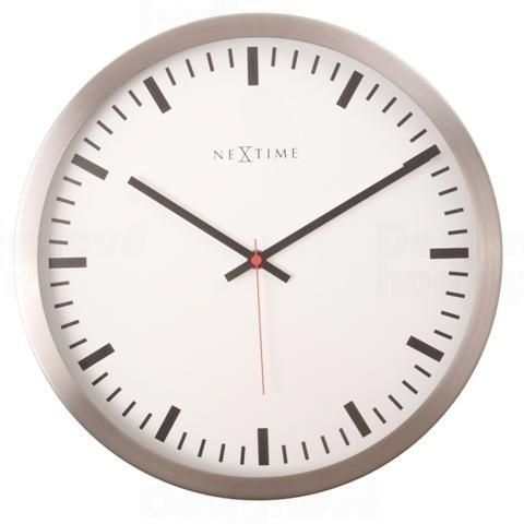Designové nástěnné hodiny 2520 Nextime Stripe white 26cm 160998