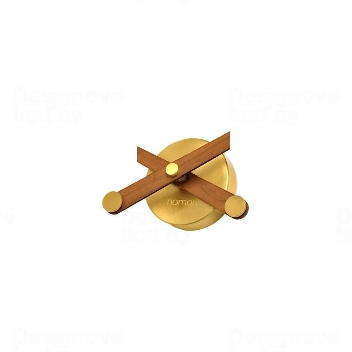 Designové nástěnné hodiny Nomon Sunset Gold ořech 50cm 160957