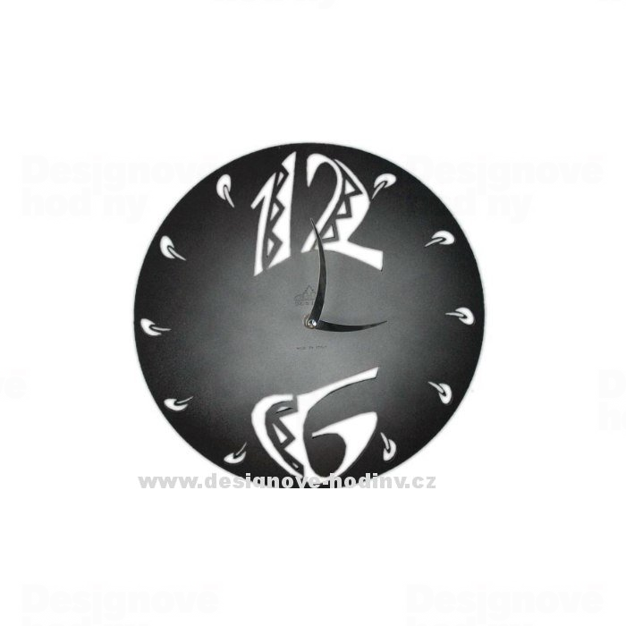Designové nástěnné hodiny 1503M Calleadesign 45cm Barva černá 161271