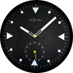 Designové nástěnné hodiny 3049 Nextime Serious black 32cm 161330 Hodiny