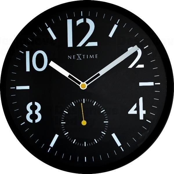 Designové nástěnné hodiny 3050 Nextime Serious black 32cm 161331 Hodiny