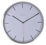 Designové nástěnné hodiny 3071wi Nextime Company White Stripe 35cm 161817