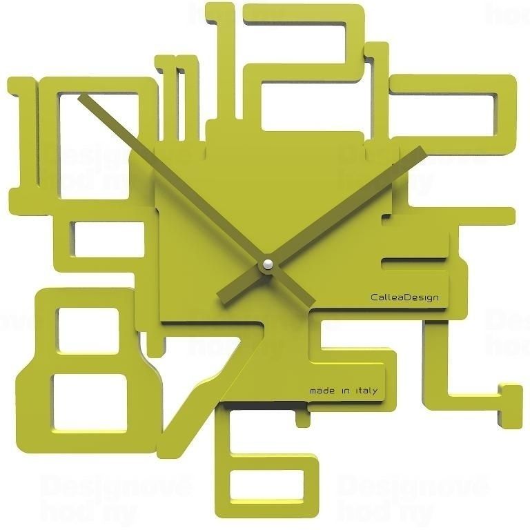Designové hodiny 10-003 CalleaDesign Kron 32cm (více barevných verzí) Barva zelené jablko - 76 161966
