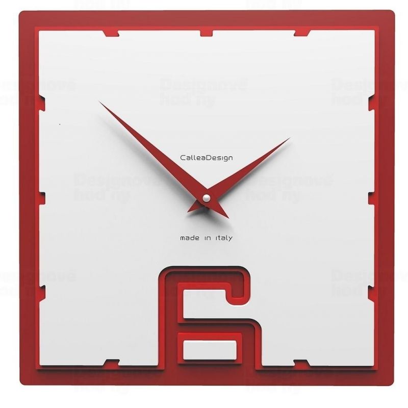 Designové hodiny 10-004 CalleaDesign Breath 30cm (více barevných verzí) Barva rubínová tmavě červená - 65 161987 Hodiny