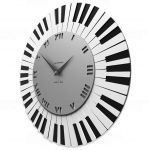 Designové hodiny 51-10-2 CalleaDesign Piano 45cm (2 modely) Barva grafitová (tmavě šedá) - 3 163157 Hodiny