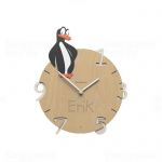Dětské nástěnné hodiny s vlastním jménem CalleaDesign tučňák 36cm 163522