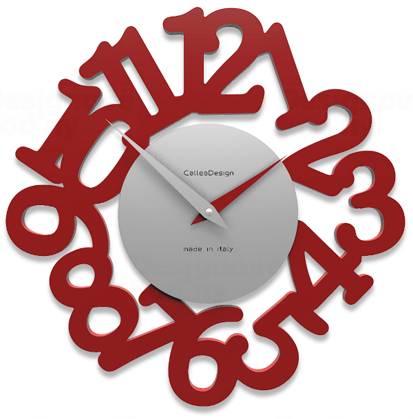 Designové hodiny 10-009 CalleaDesign Mat 33cm (více barevných verzí) Barva světle červená - 64 163884