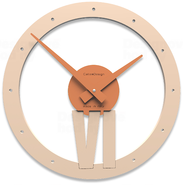 Designové hodiny 10-015 CalleaDesign Xavier 35cm (více barevných verzí) Barva terracotta - 24 163996