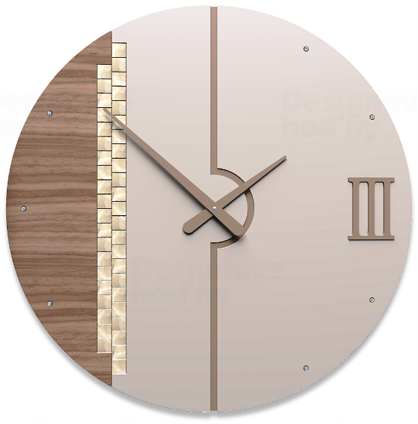 Designové hodiny 10-213 CalleaDesign Tristan Swarovski 60cm (více barevných verzí) Design bělený dub - 81 164184