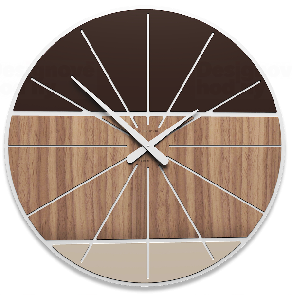 Designové hodiny 10-214 CalleaDesign Benjamin 60cm (více barevných verzí) Design černý ořech - 85 164191