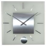 Designové nástěnné hodiny 3146 Nextime Stripe Pendulum Square 40cm 164316