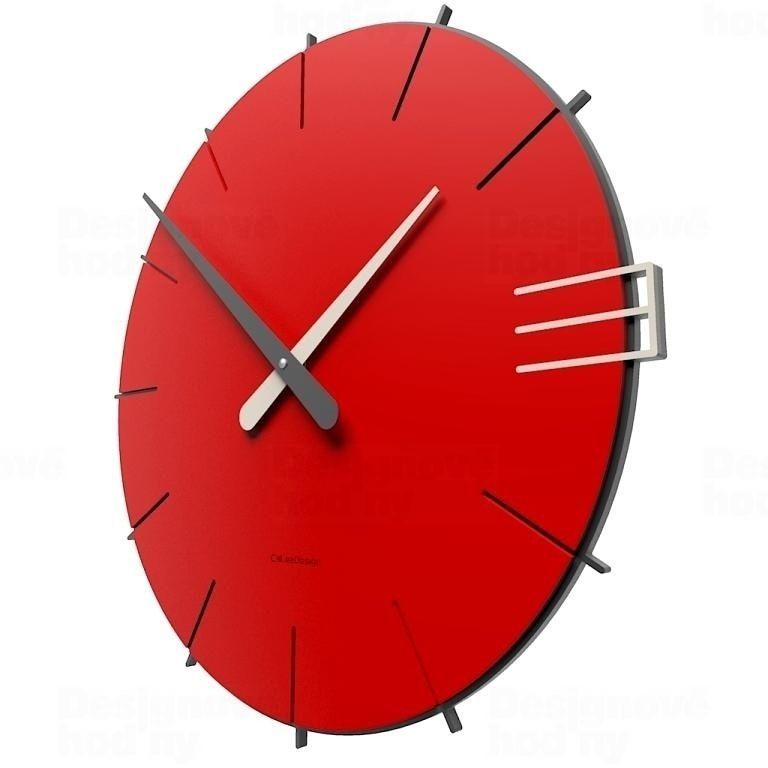 Designové hodiny 10-019 CalleaDesign Mike 42cm (více barevných verzí) Barva fialová klasik - 73 164765
