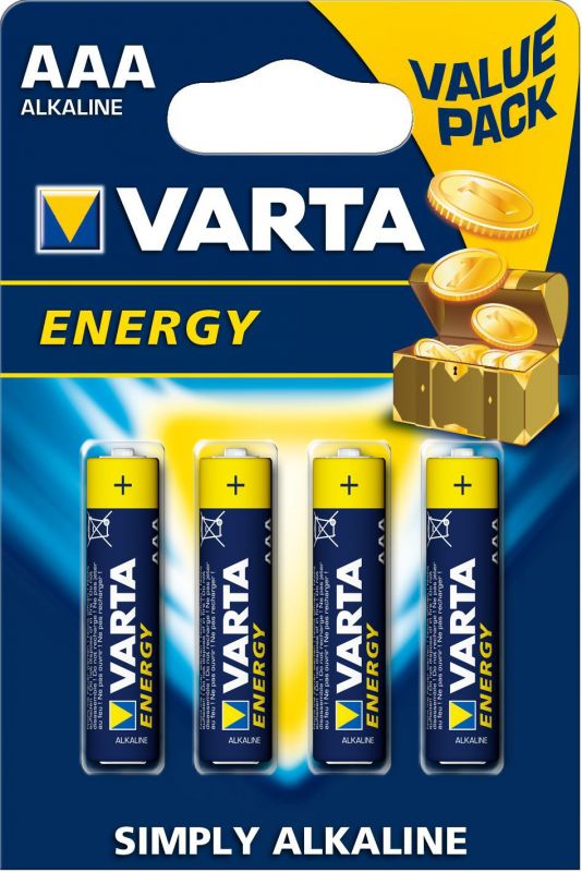 Alkalické tužkové baterie VARTA Energy AAA (4ks - blistr) 164984 Hodiny