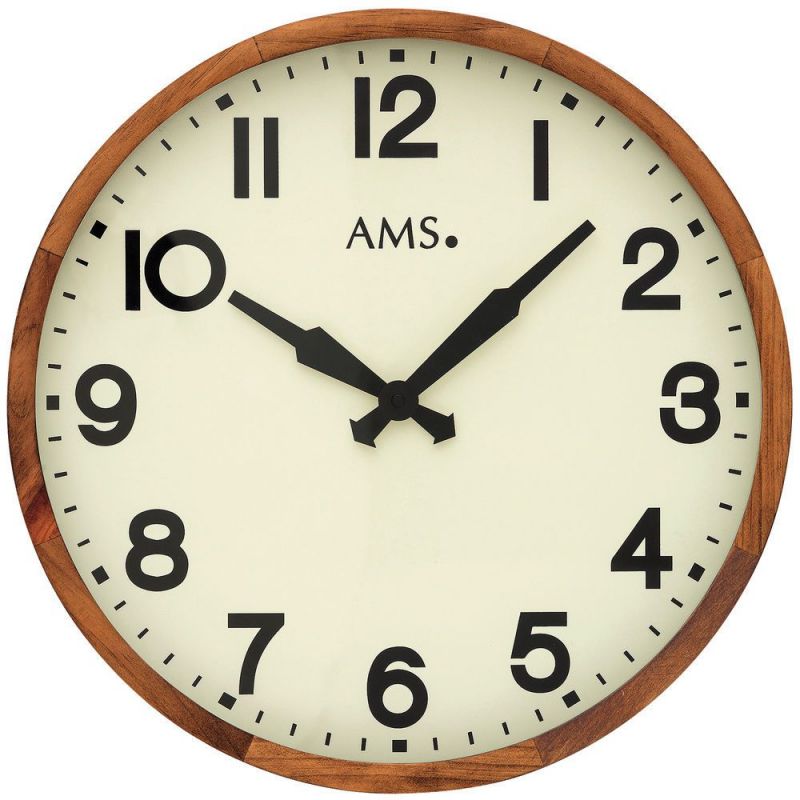 Dřevěné nástěnné hodiny AMS 9535 165128 Hodiny