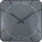 Designové nástěnné hodiny 3173 Nextime Michael Dome Grey 35cm 165405