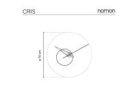 Designové nástěnné hodiny Nomon Cris white 70cm 161637 Hodiny
