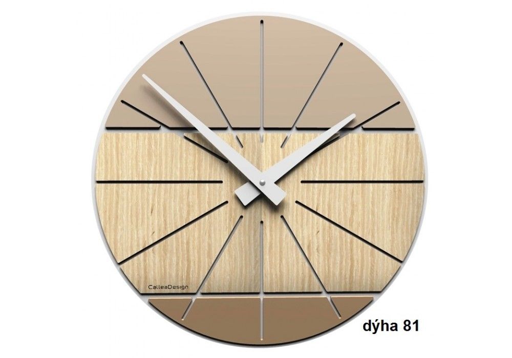 Designové hodiny 10-029 natur CalleaDesign Benja 35cm (více dekorů dýhy) Design bělený dub - 81 166497