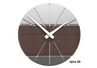 Designové hodiny 10-029 natur CalleaDesign Benja 35cm (více dekorů dýhy) Design černý ořech - 85 166499 Hodiny