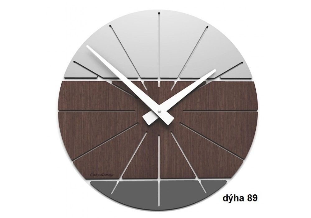 Designové hodiny 10-029 natur CalleaDesign Benja 35cm (více dekorů dýhy) Design wenge - 89 166500