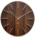 Designové nástěnné hodiny Future Time FT2010WE Round dark natural brown 40cm 166551
