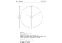 Designové nástěnné hodiny Nomon Bilbao L černé 110cm 165910 Hodiny