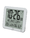 Rádiem řízené digitální hodiny s budíkem JVD stříbrné DH9335.1 166174 Hodiny
