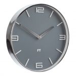 Designové nástěnné hodiny Future Time FT3010GY Flat grey 30cm 167145