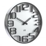 Designové nástěnné hodiny Future Time FT7010SI Numbers 30cm 167178