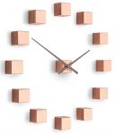 Designové nástěnné nalepovací hodiny Future Time FT3000CO Cubic copper 167211