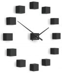 Designové nástěnné nalepovací hodiny Future Time FT3000BK Cubic black 167212