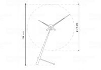 Designové stolní hodiny Nomon Puntero Graphite N 94cm 165957 Hodiny