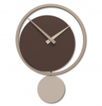 Designové kyvadlové hodiny 11-010 CalleaDesign Eclipse 51cm (více barevných verzí) Barva čokoládová-69 - RAL8017 Dýha šedý kořen - 84 169464