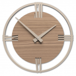 Designové hodiny 10-216n natur CalleaDesign Sirio 60cm (více dekorů dýhy) Dýha tmavý dub - 83 169628 Hodiny