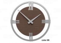 Designové hodiny 10-031n natur CalleaDesign Sirio 38cm (více dekorů dýhy) Dýha černý ořech - 85 169754 Hodiny