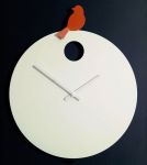 Designové nástěnné hodiny Diamantini&Domeniconi 394 orange Bird 40cm 169654